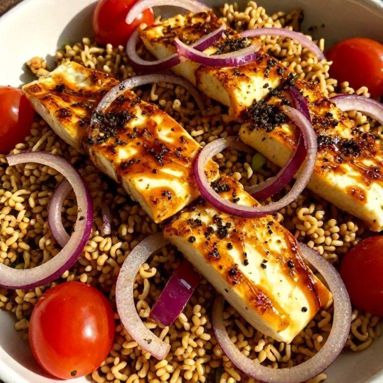 Hot Honey Halloumi Couscous Salad