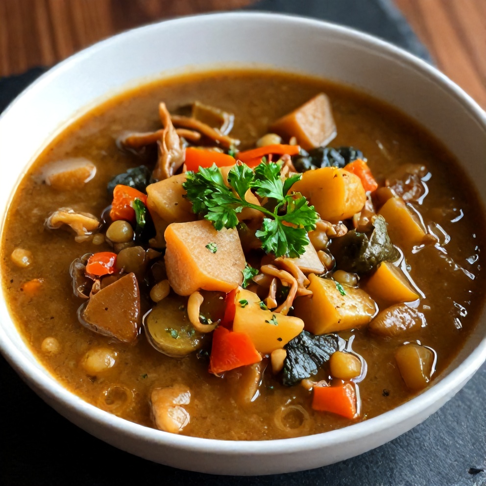 Irish Vegetarian Stew plated
