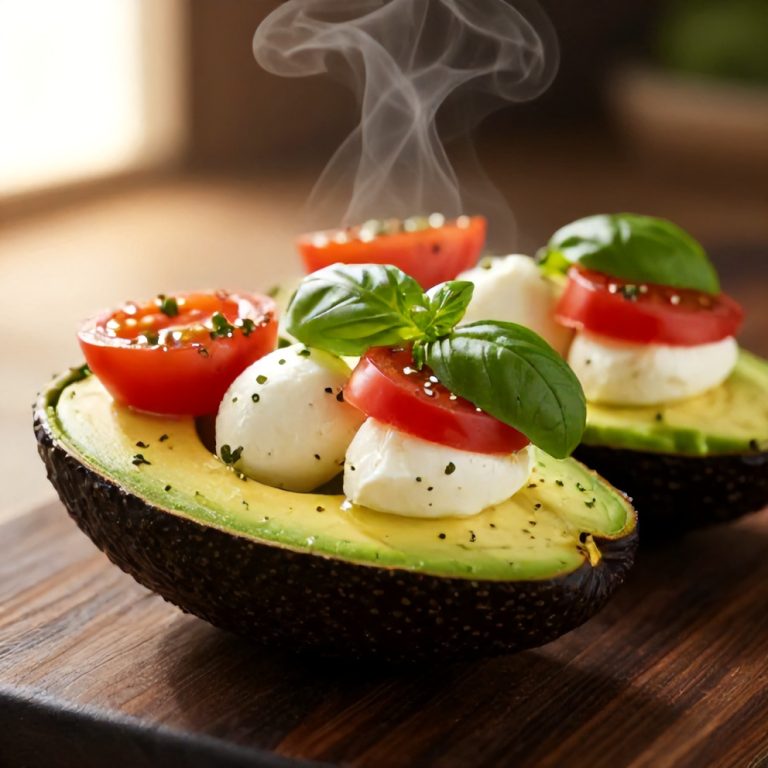 keto caprese stuffed avocado bites