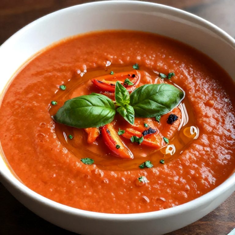Mediterranean Tomato and Roasted Pepper Soup