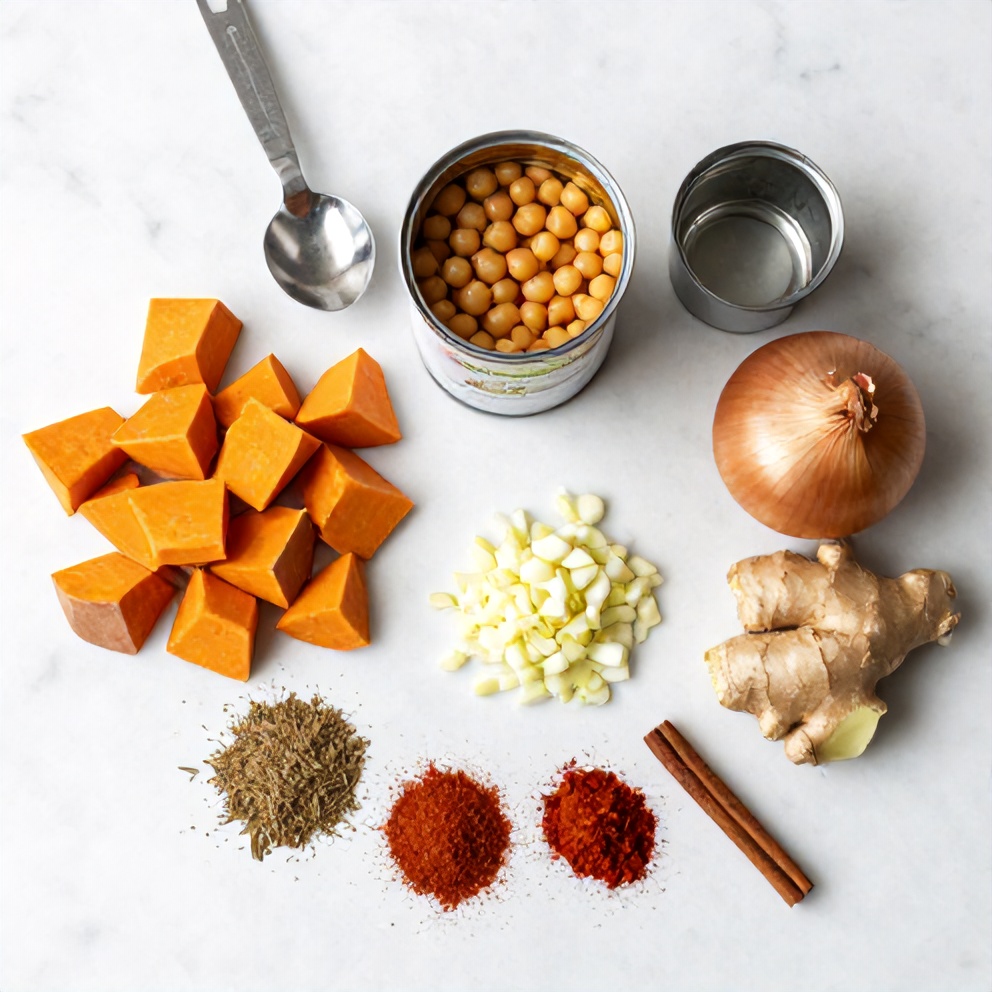 Moroccan Sweet Potato and Chickpea Soup Ingredients