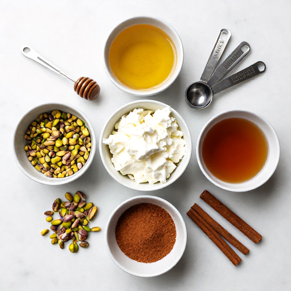 Raw ingredients for no-bake ricotta cups