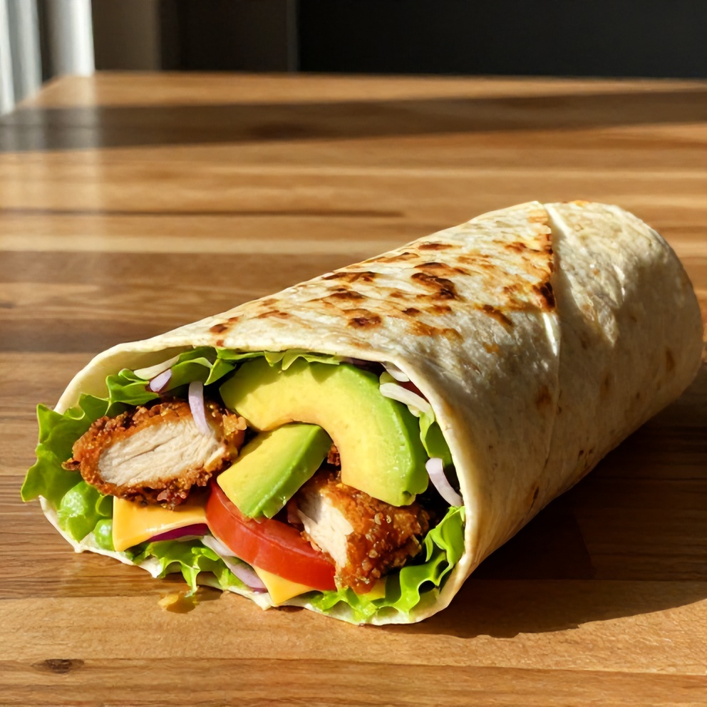 Quick Chicken Avocado Wrap