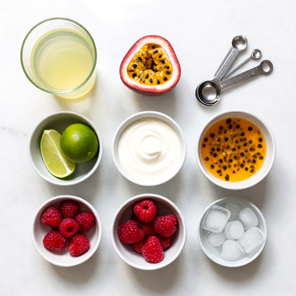 Raspberry Passionfruit Tequila Sour Cocktail Ingredients