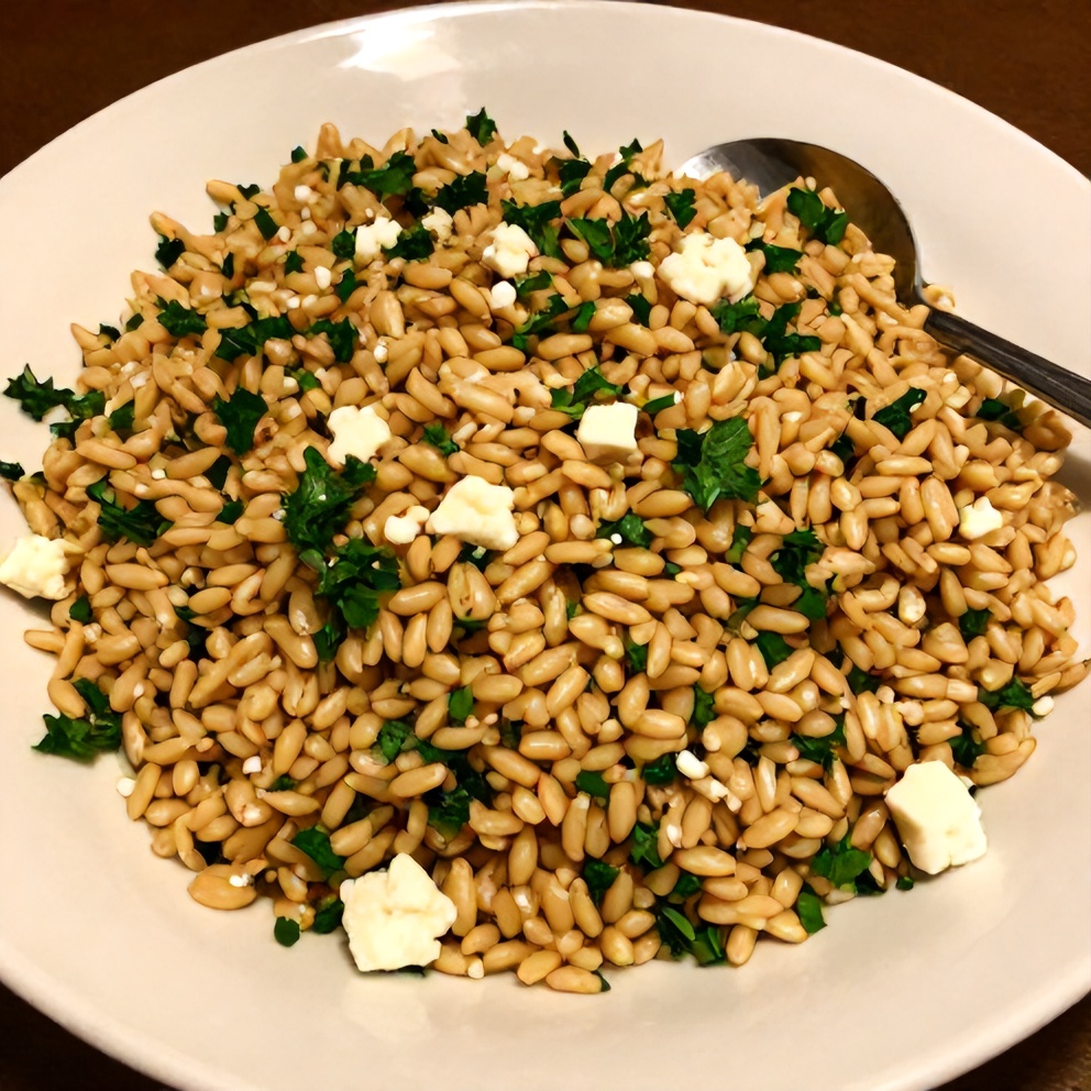 Plated Orzo Salad