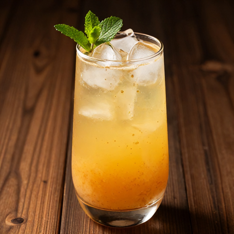 refreshing peach ginger lemonade