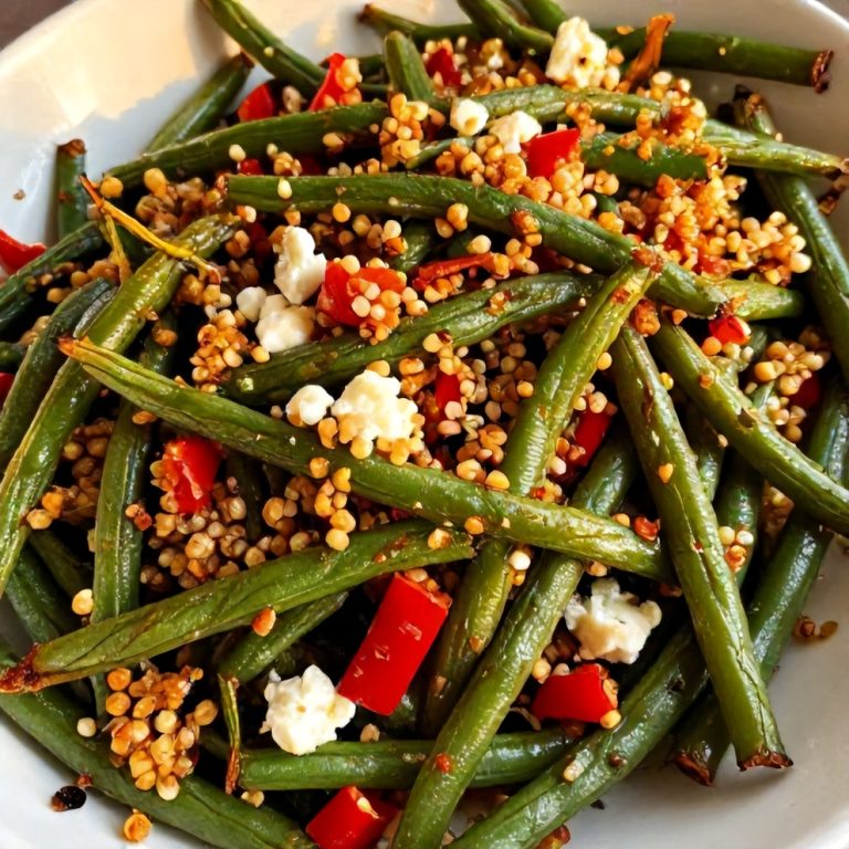 roasted green bean quinoa salad