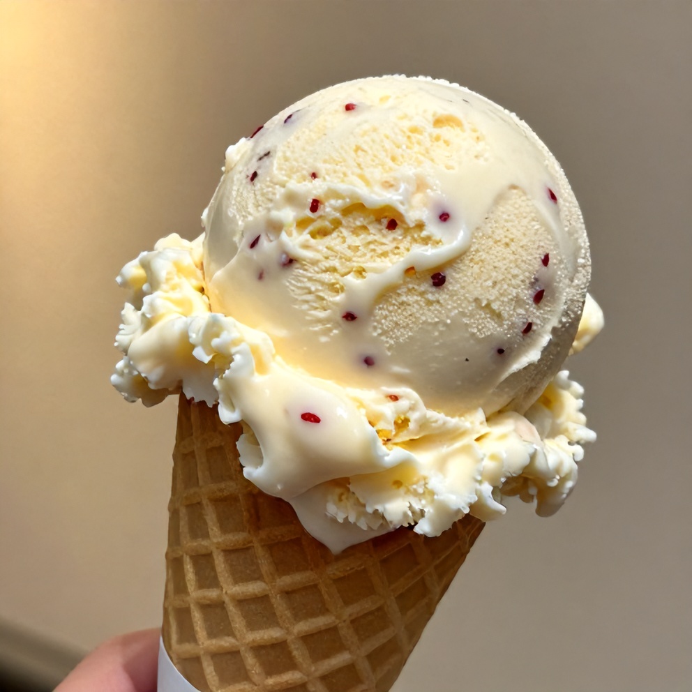 Roasted Strawberry Lime Basil Ice Cream