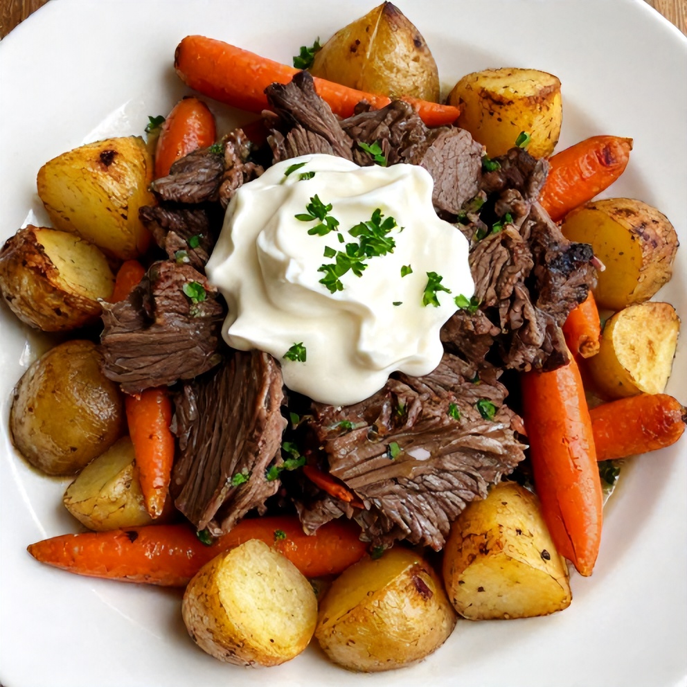 Slow Cooker Chuck Roast with Potatoes and Carrots