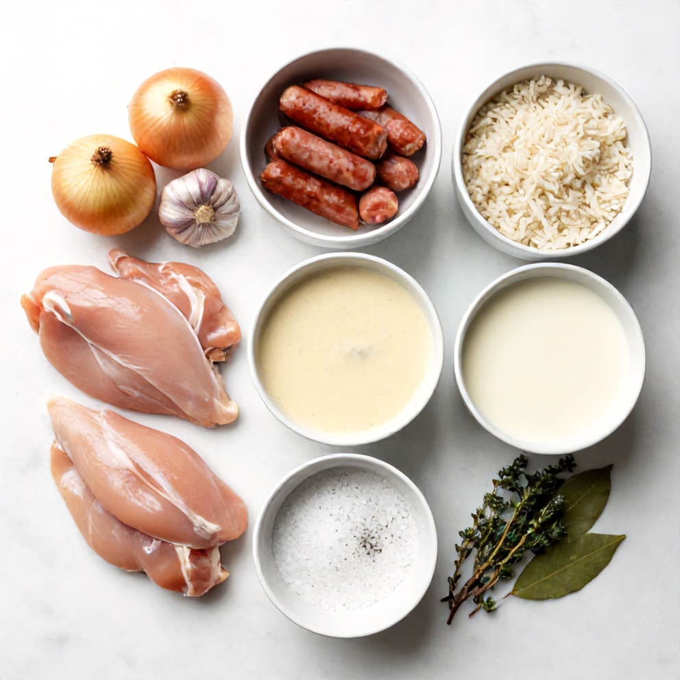 Raw Ingredients for Southern Chicken Bog