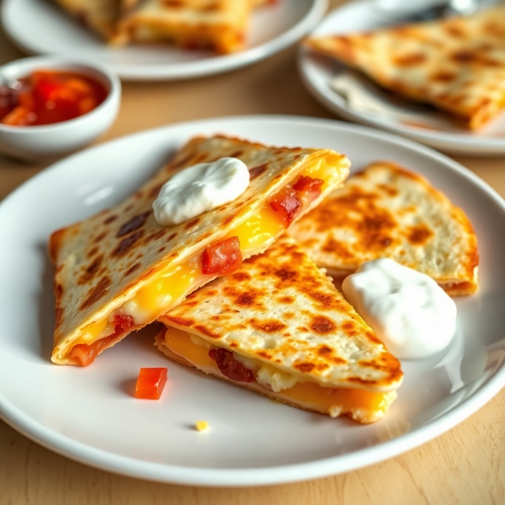 Bacon Egg and Cheese Breakfast Quesadillas