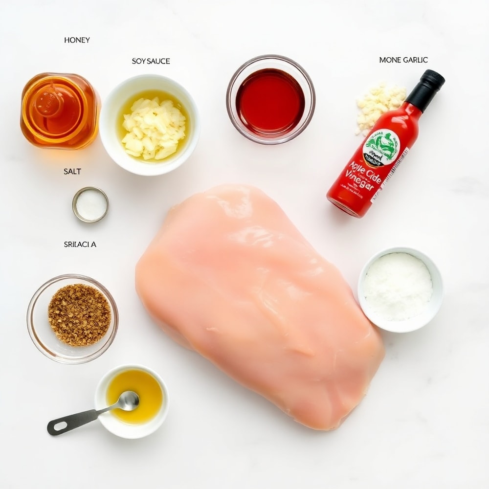 Ingredients for Honey Garlic Chicken Bake