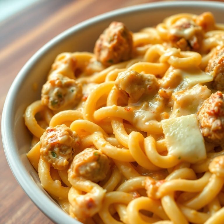 Cheesy Chicken and Sausage Pasta