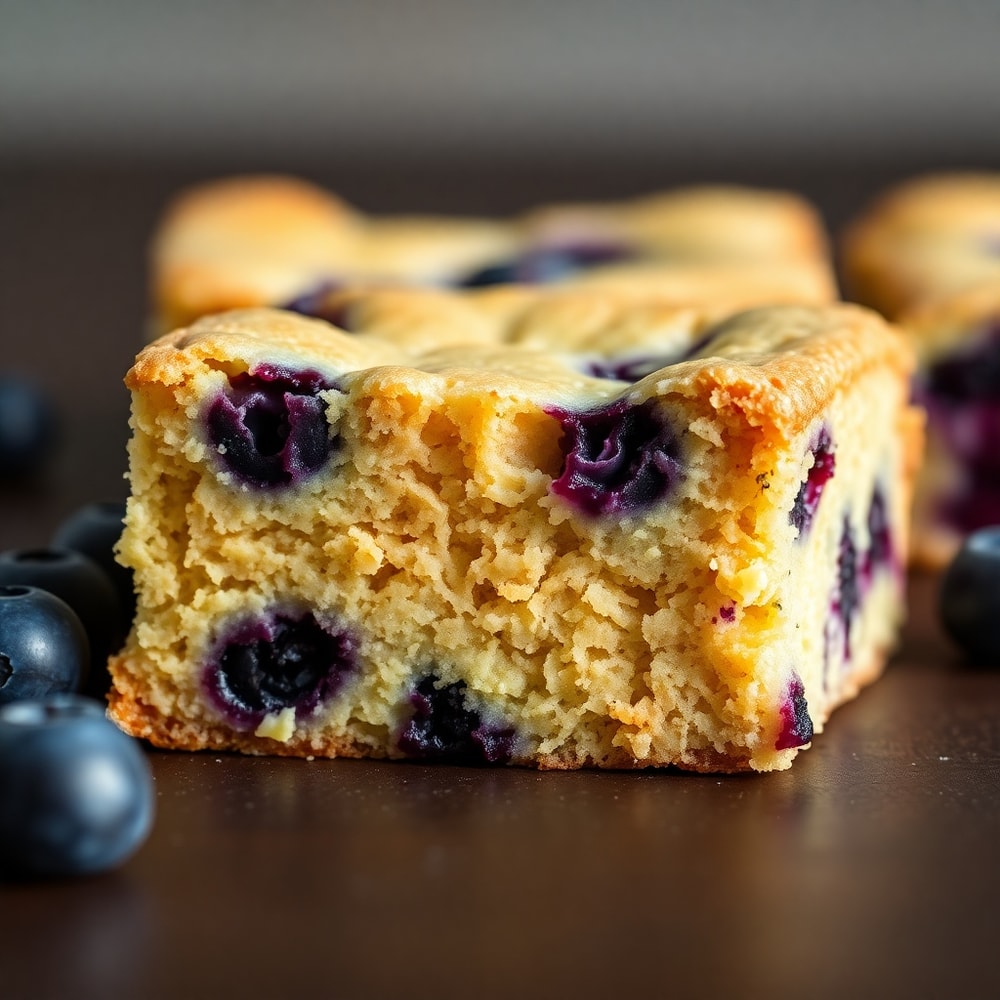 Blueberry White Chocolate Blondies