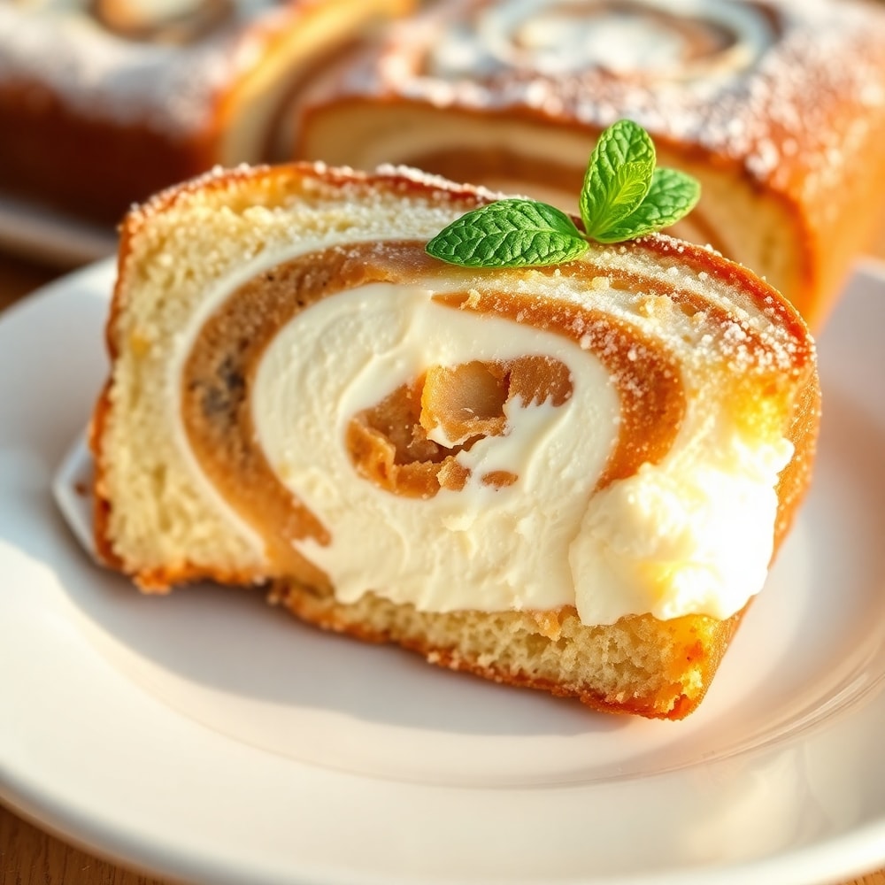 Sliced Creamy Swirl Ice Cream Bread