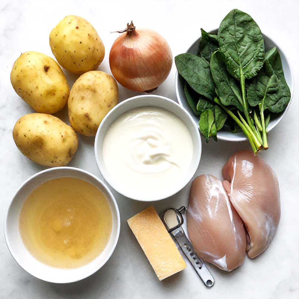 Ingredients for Creamy Tuscan Chicken Potato Soup
