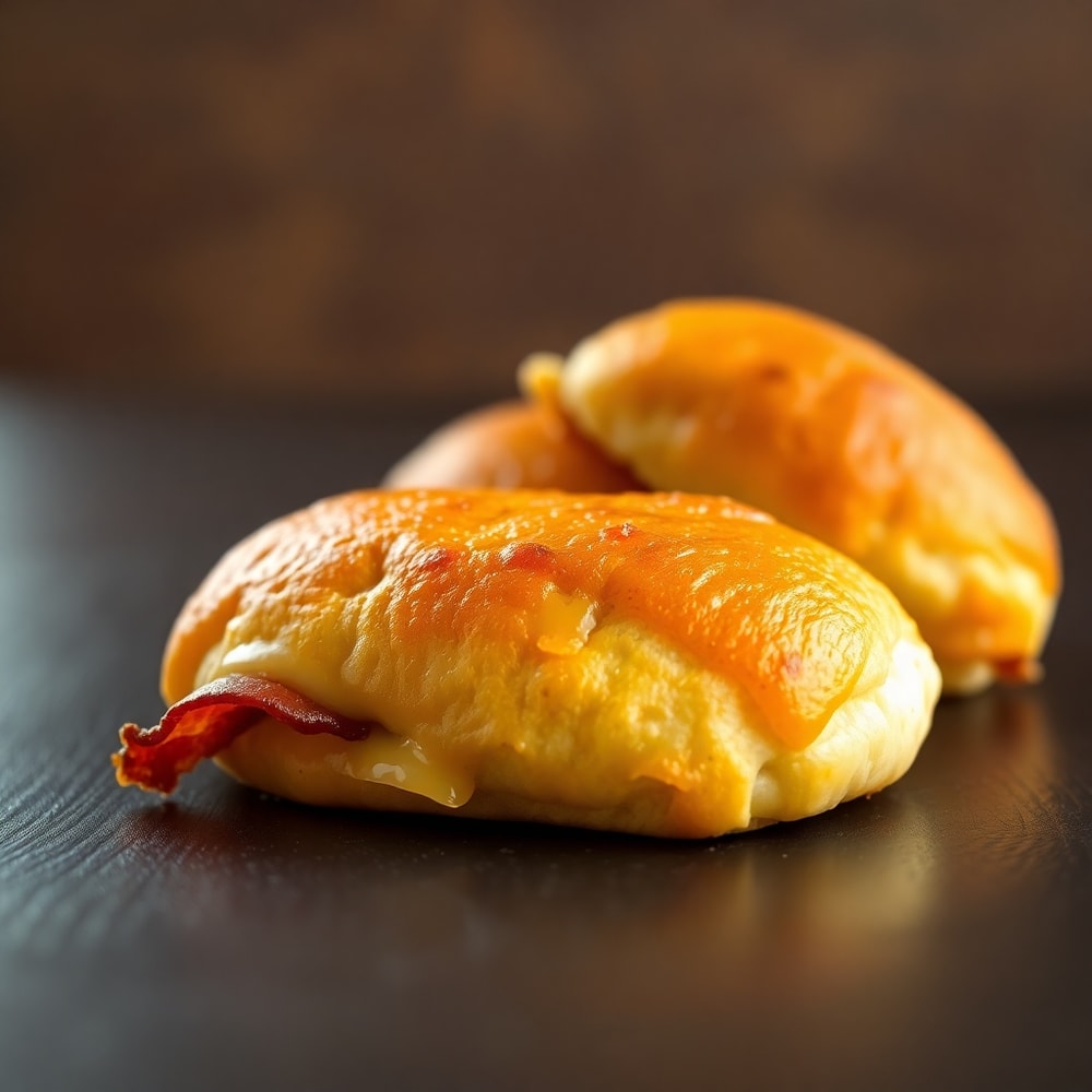 4 ingredient cheese and bacon rolls
