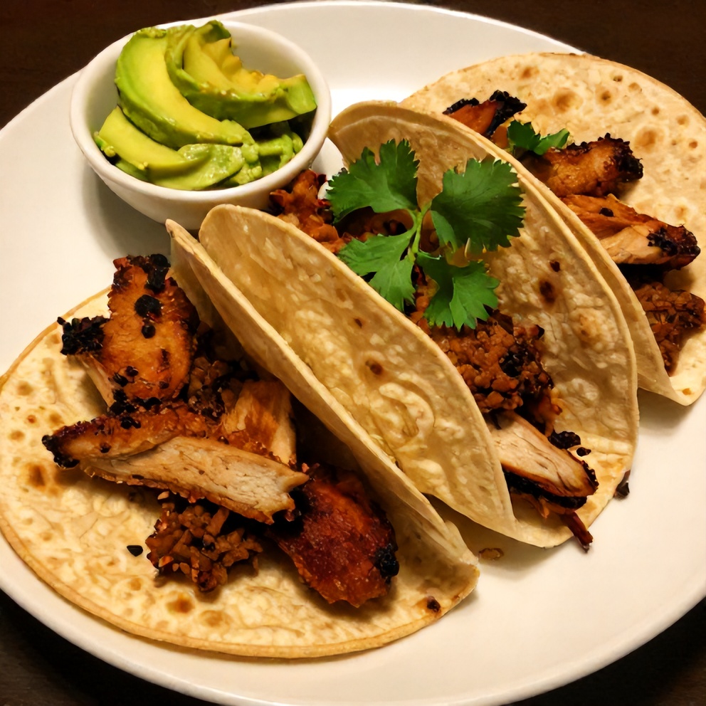 Plated Crispy Baked Ground Turkey Tacos
