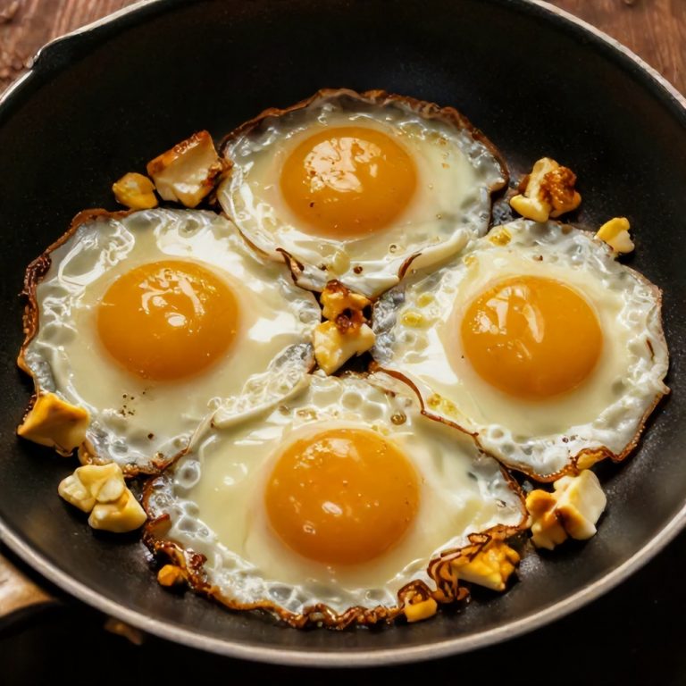 crispy feta fried eggs