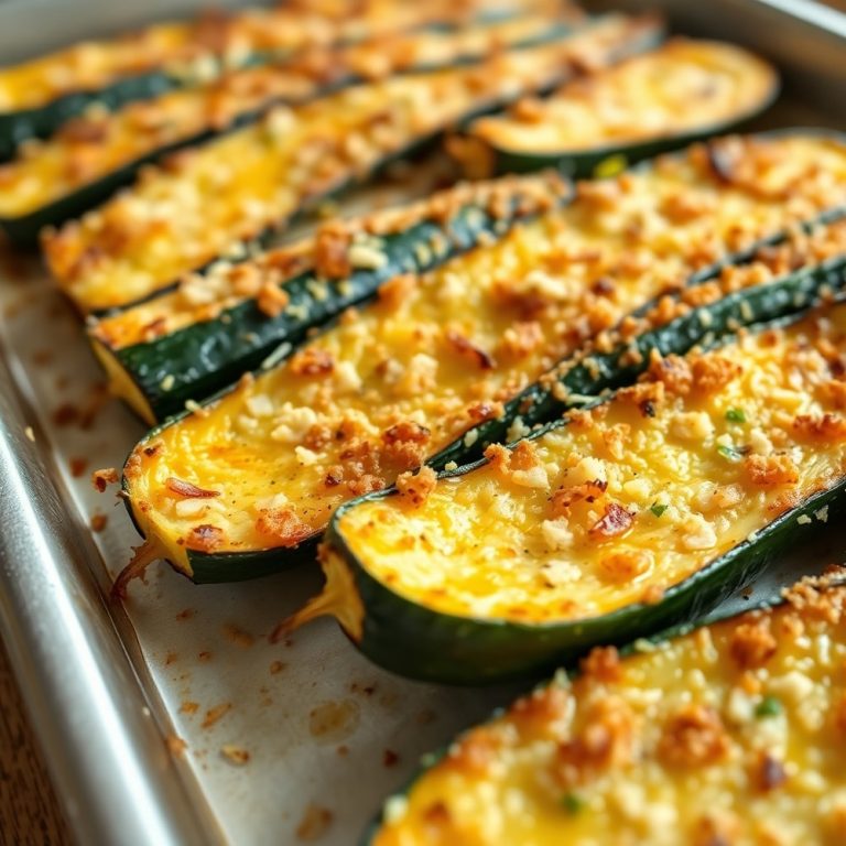 garlic parmesan roasted zucchini