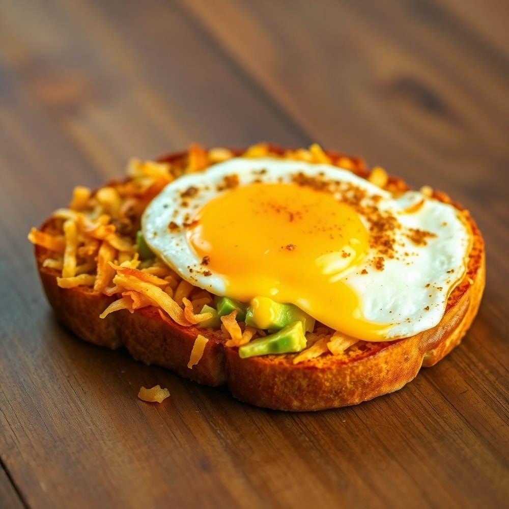 hash brown avocado toast