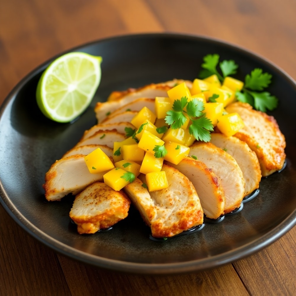 Honey Lime Chicken with Mango Salsa