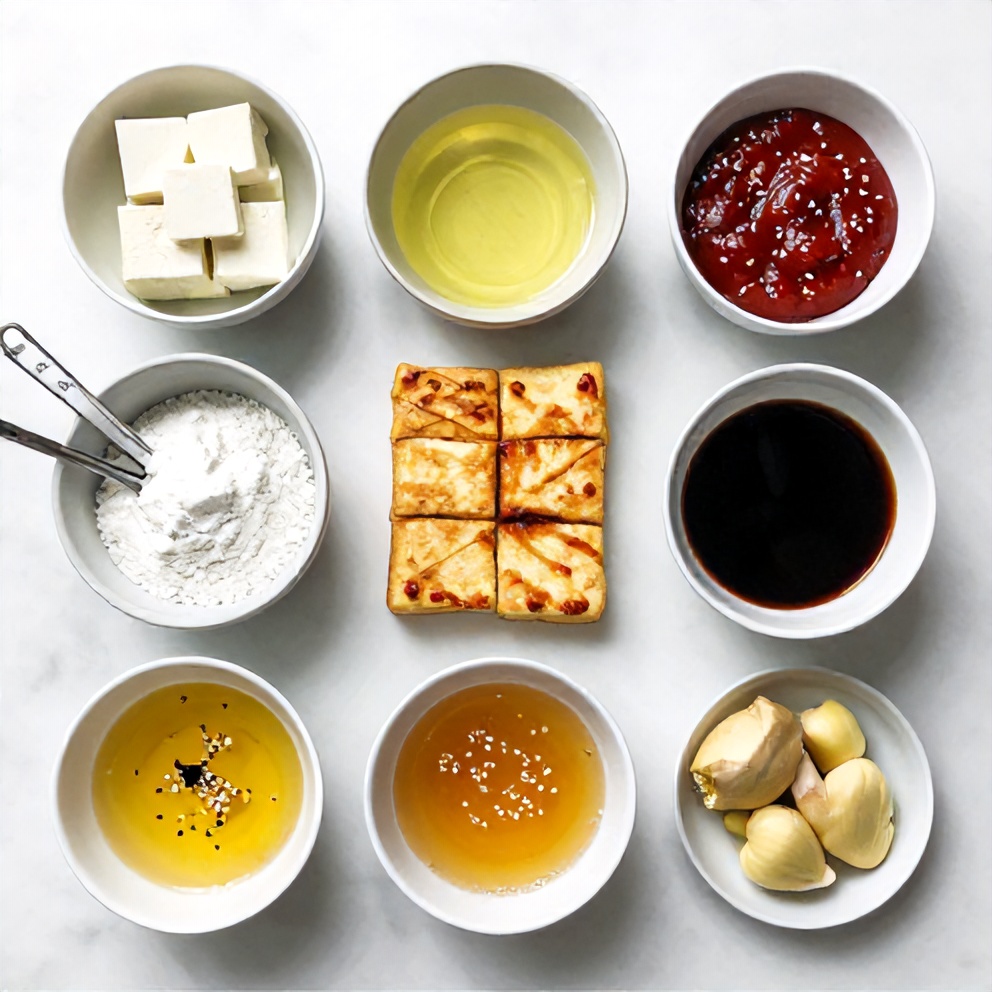 Ingredients for Crispy Korean Tofu