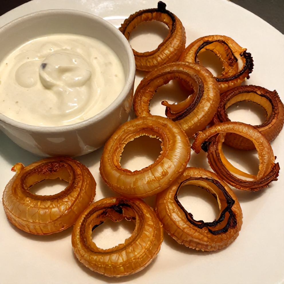 Plated Mini Bloomin' Onions with Creamy Ranch Dip