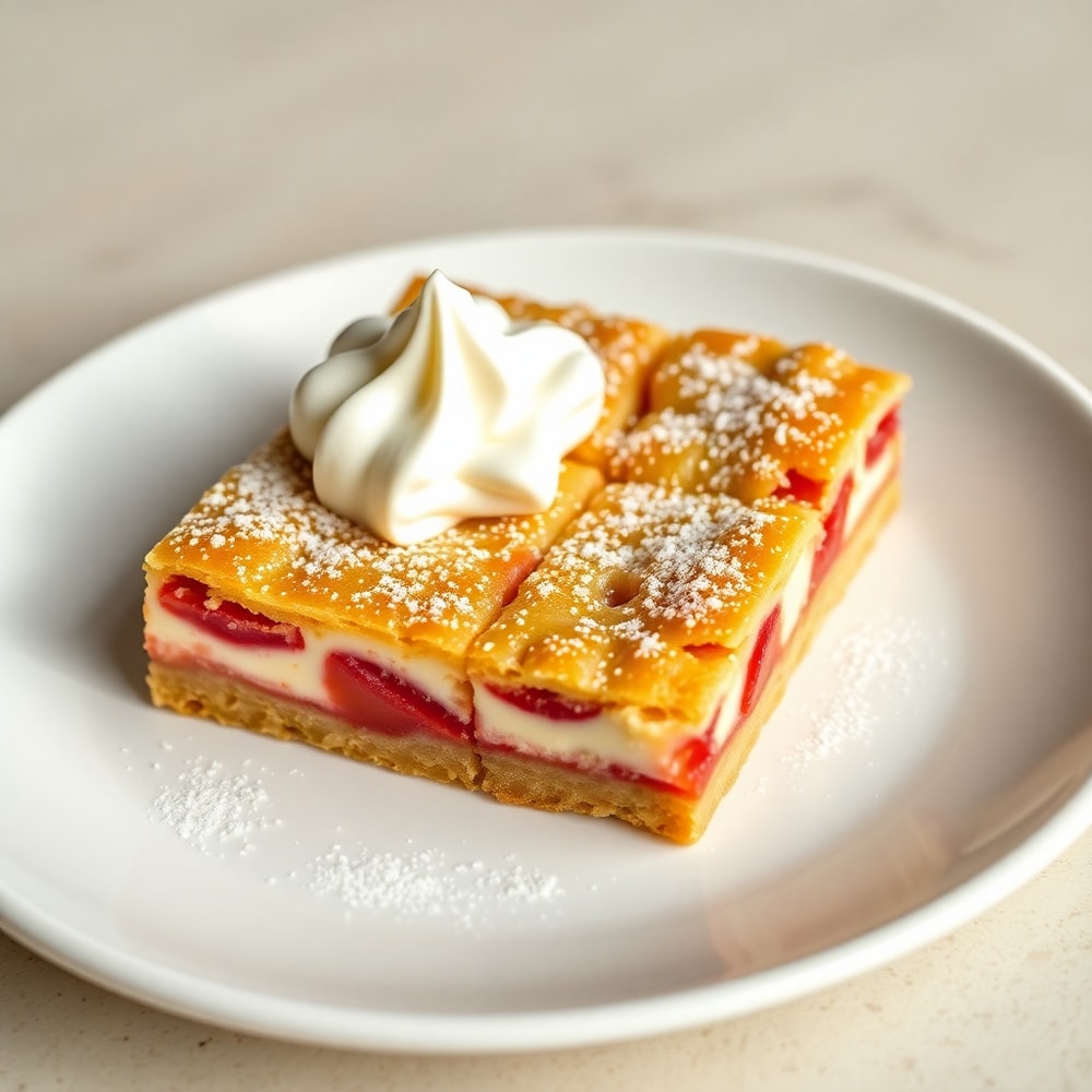 Rhubarb Bars with Cream Cheese