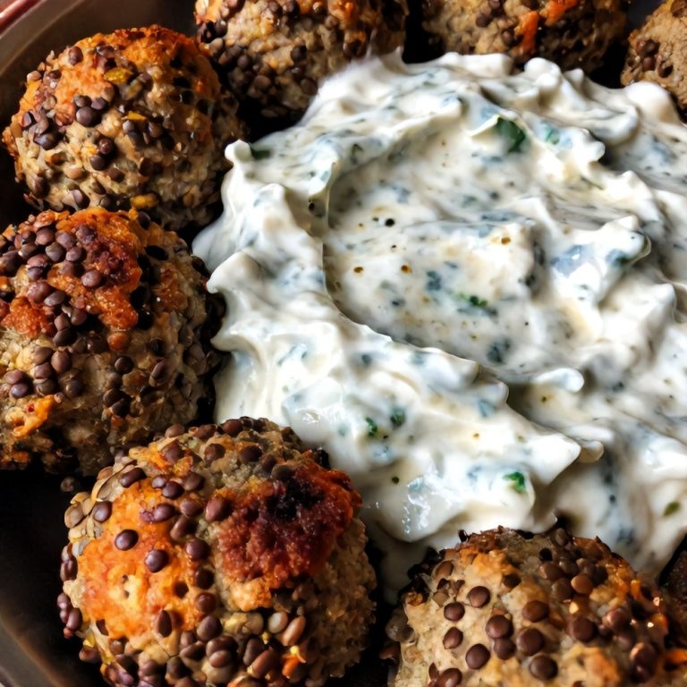 easy baked greek lentil meatballs