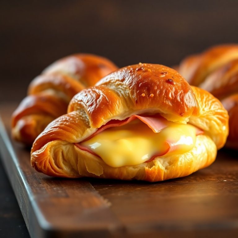 Easy Baked Ham and Cheese Croissants