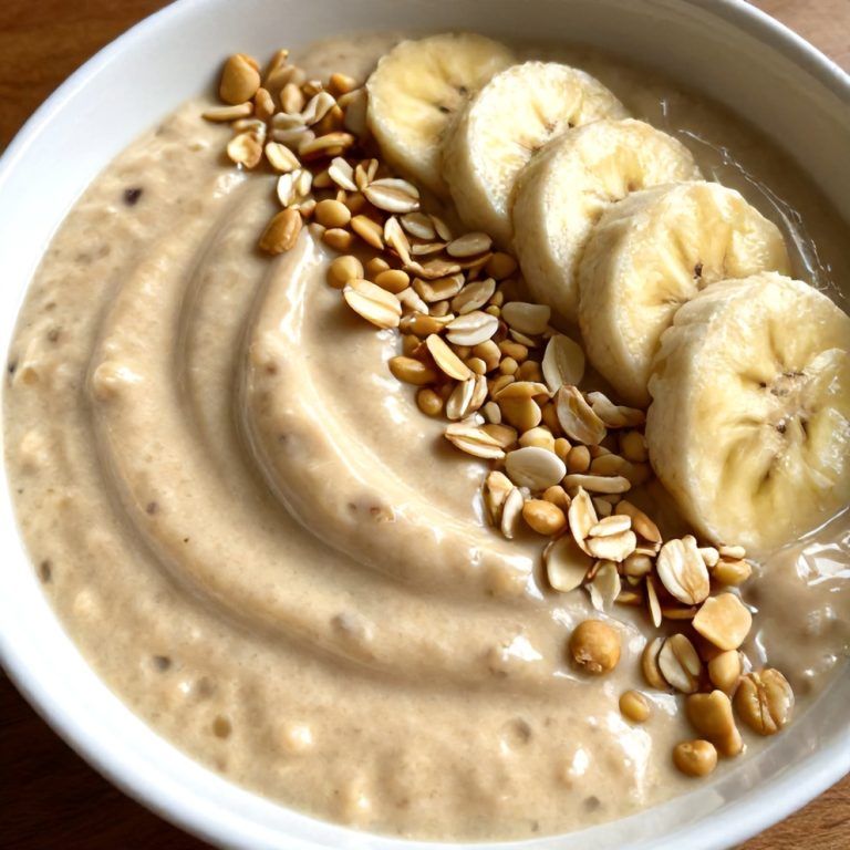 Easy Banana Peanut Butter Oat Smoothie Bowl