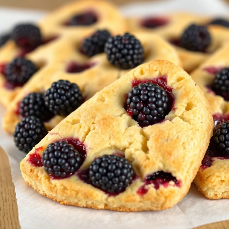 Easy Blackberry Shortbread Wedges