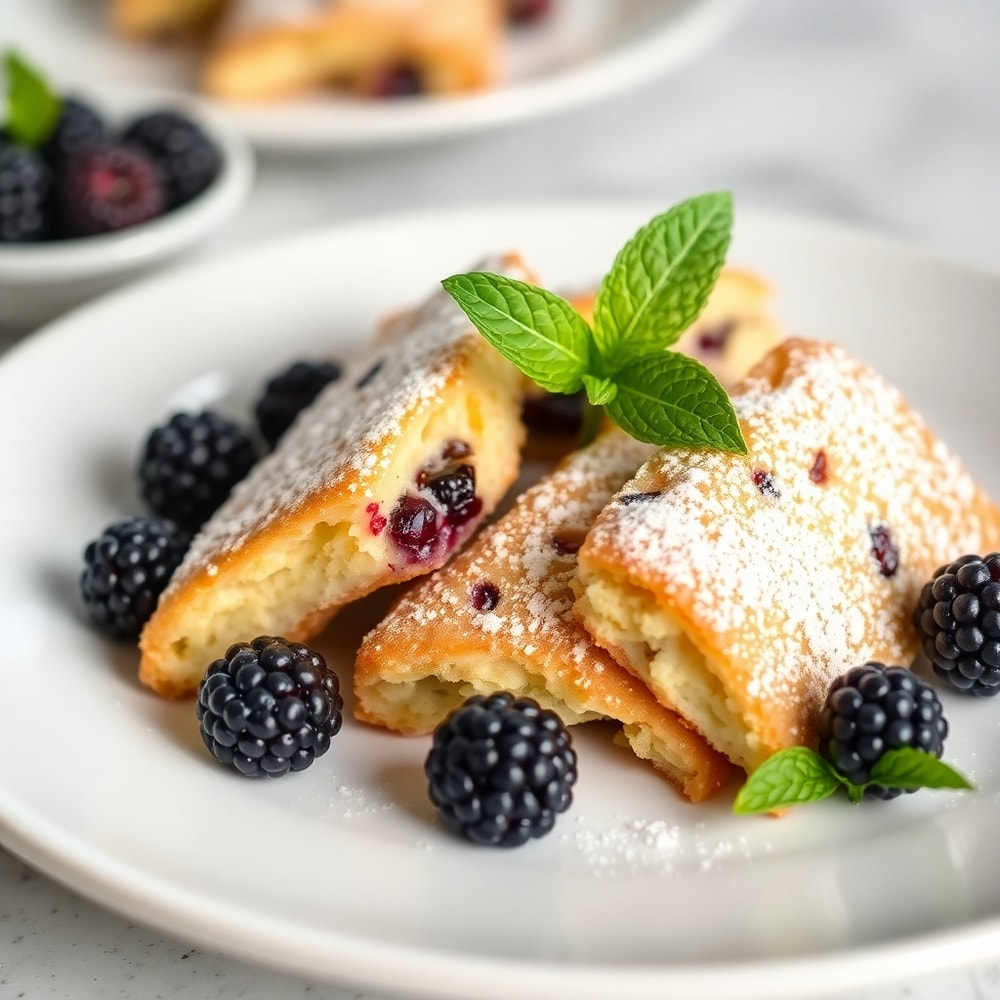Blackberry Shortbread Wedges on a wooden board