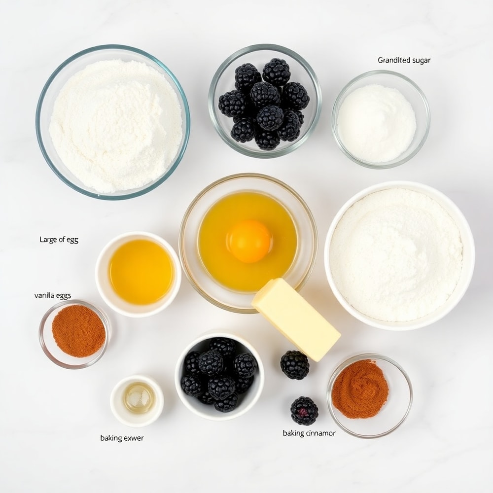 Ingredients for Blackberry Shortbread Wedges