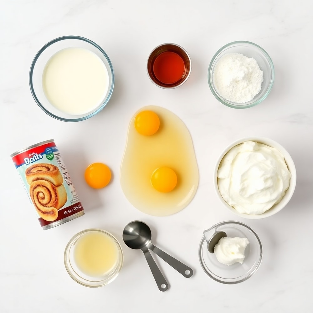 Ingredients for Easy Cinnamon Roll Casserole