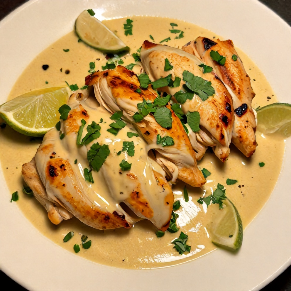 Coconut Chicken with Creamy Sauce