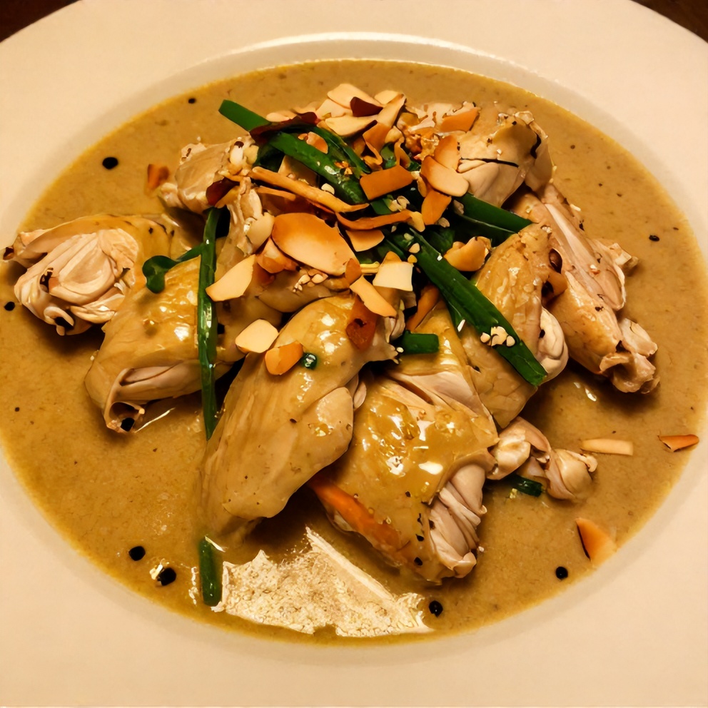 Plated Coconut Chicken
