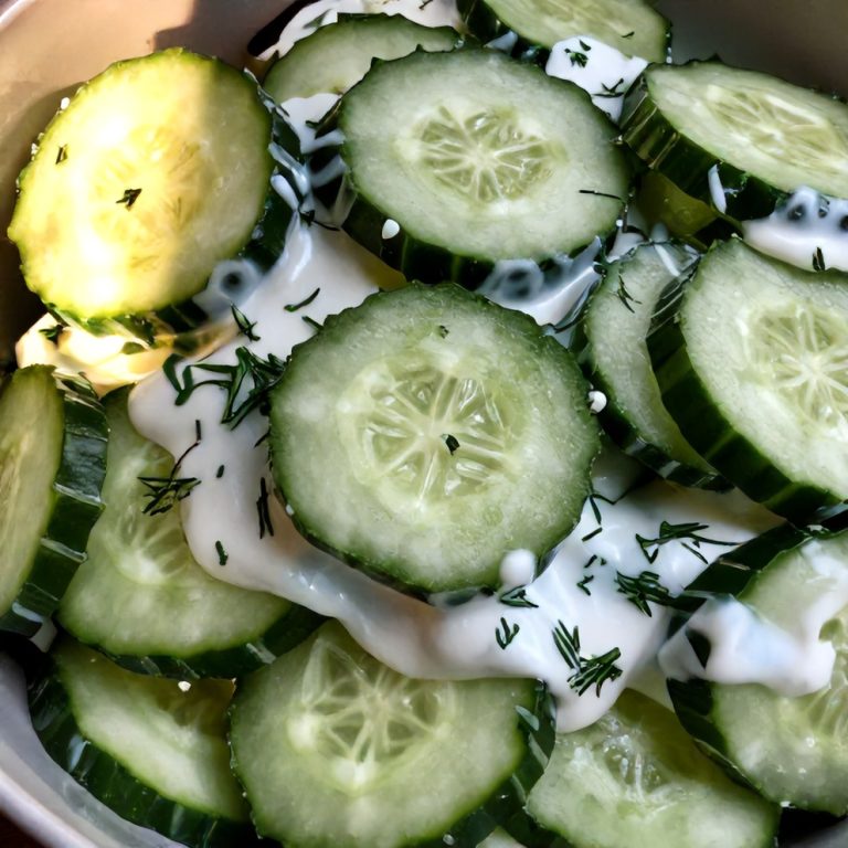 Easy Creamy Cucumber Salad