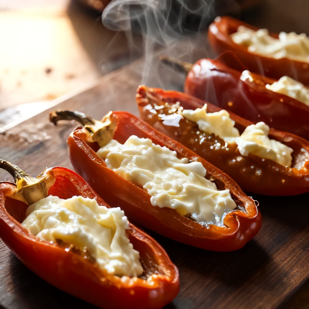 goat cheese stuffed mini peppers
