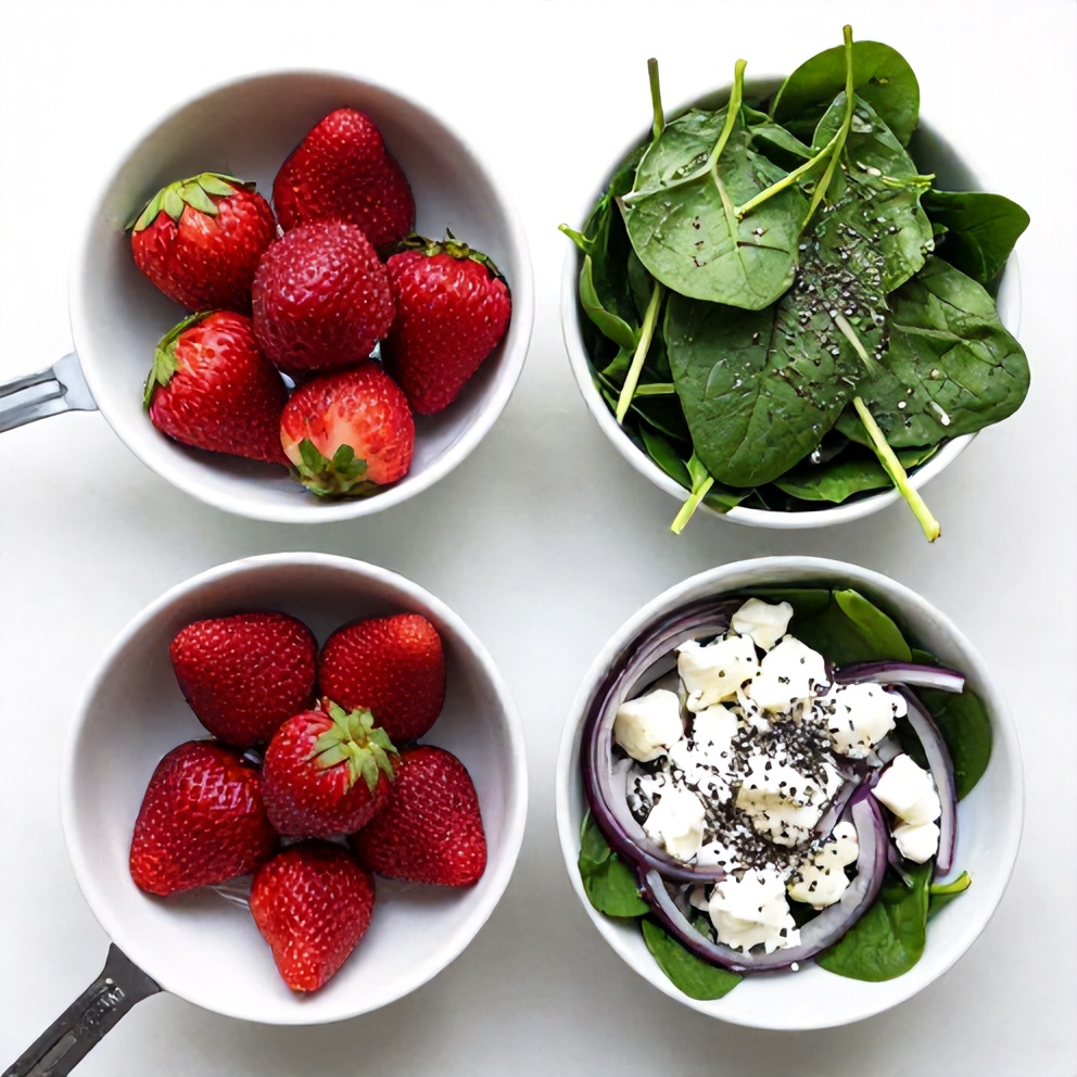 Strawberry Spinach Salad Ingredients
