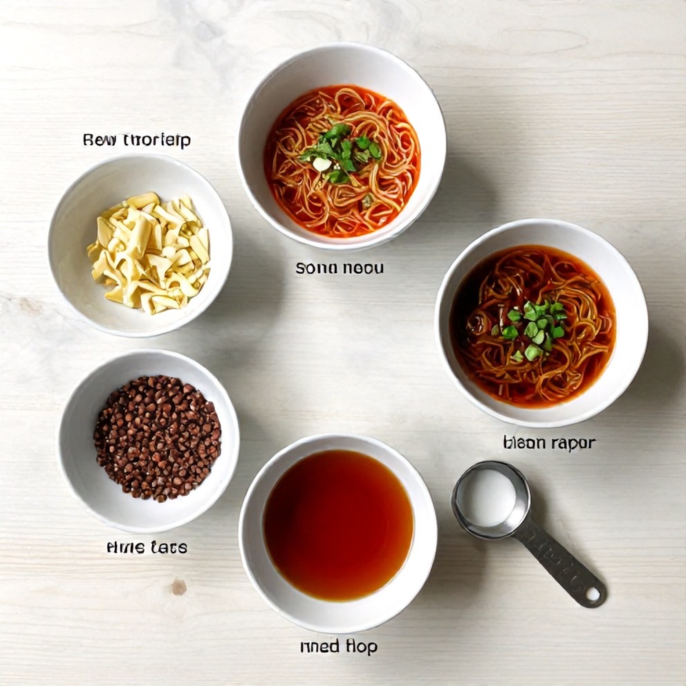 Hot and Sour Noodle Soup Ingredients
