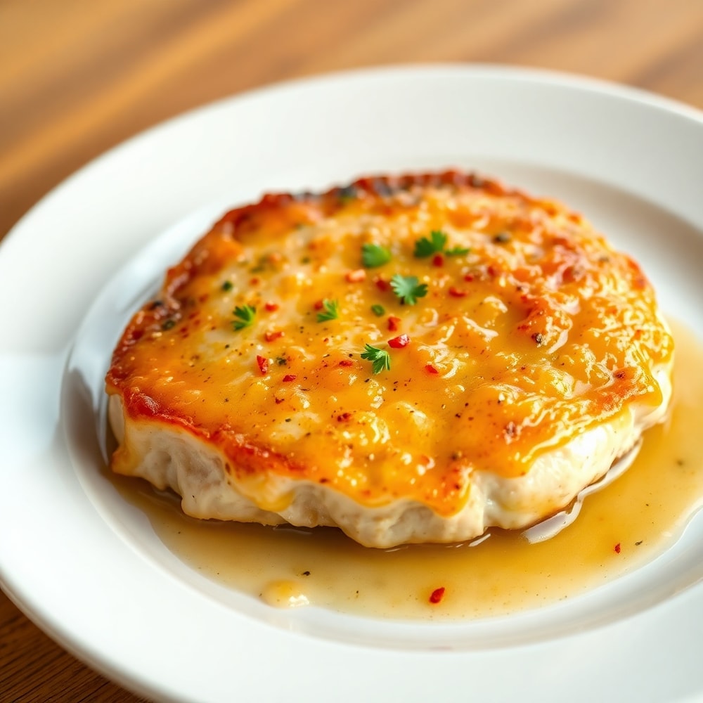 Plated Lemon Garlic Pork Chops