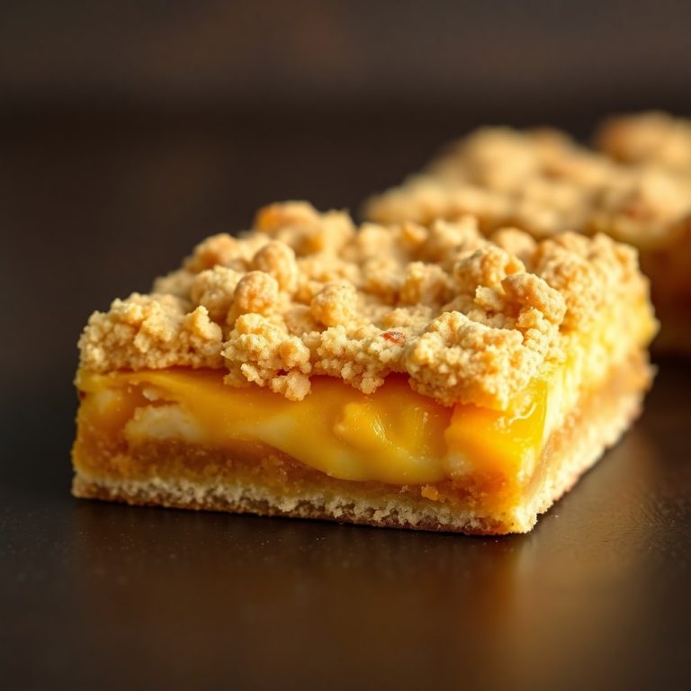 Peaches and Cream Crumble Bars