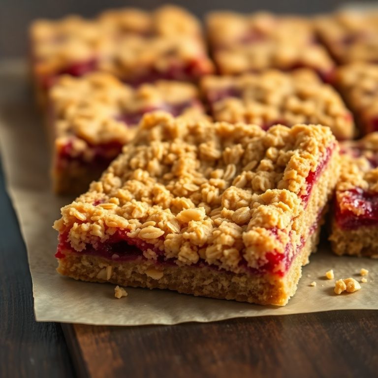 Raspberry Oatmeal Crumble Bars