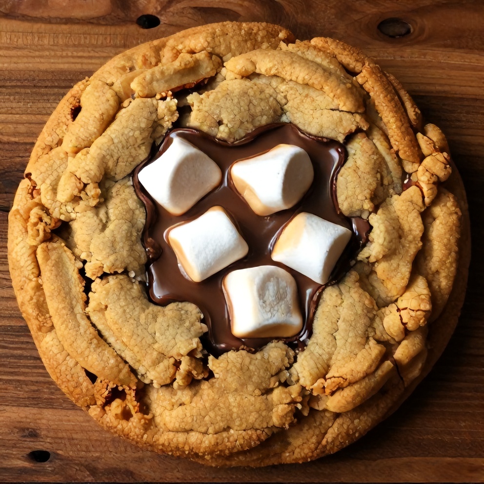 Easy S'mores Cookie Cake