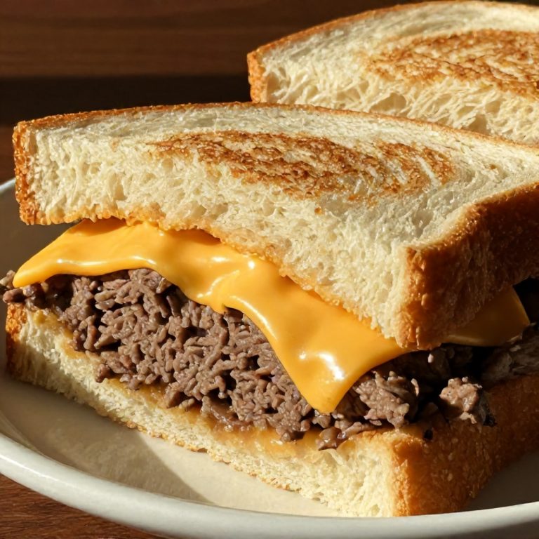 Easy Slow Cooker Beef and Cheddar Sandwiches