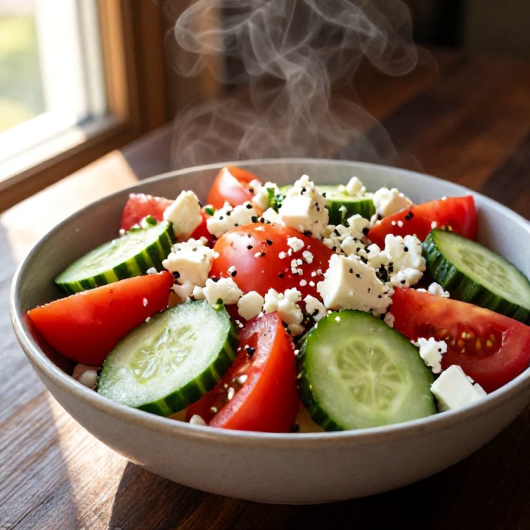 fresh cucumber tomato feta salad