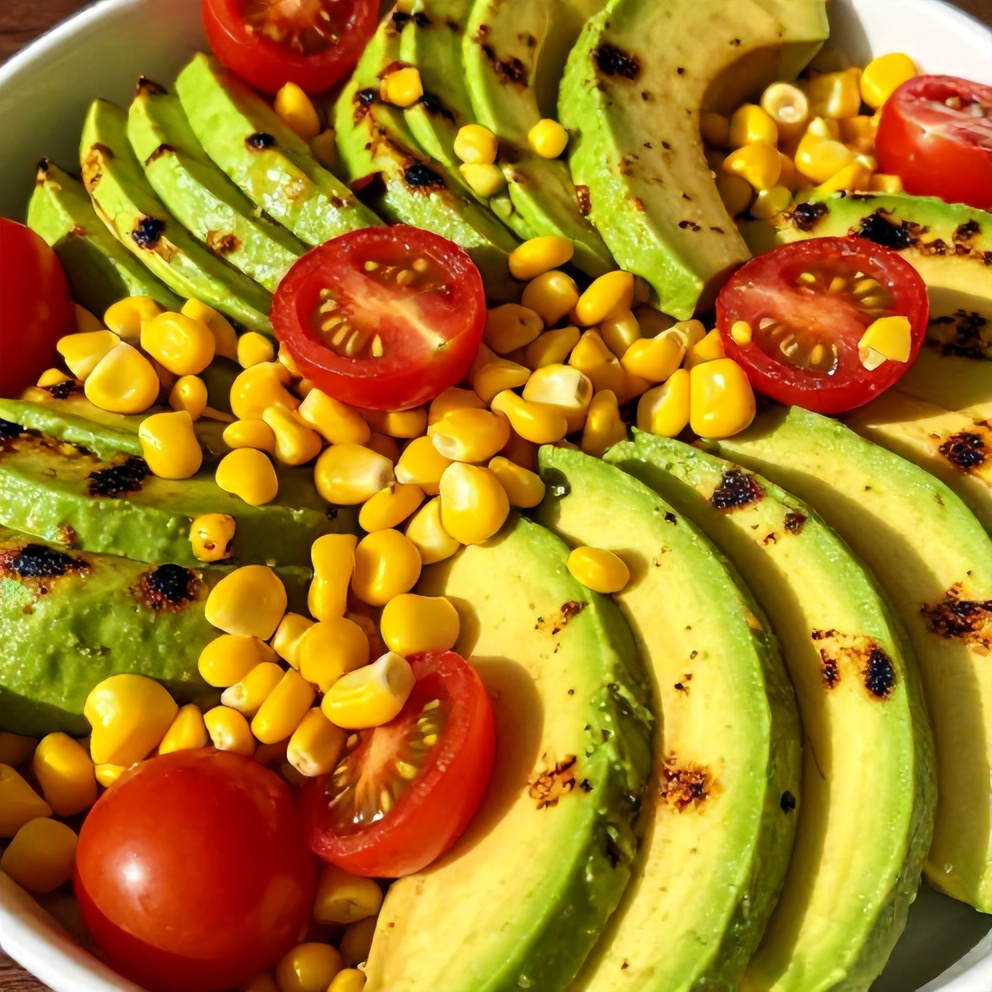 fresh grilled corn avocado salad