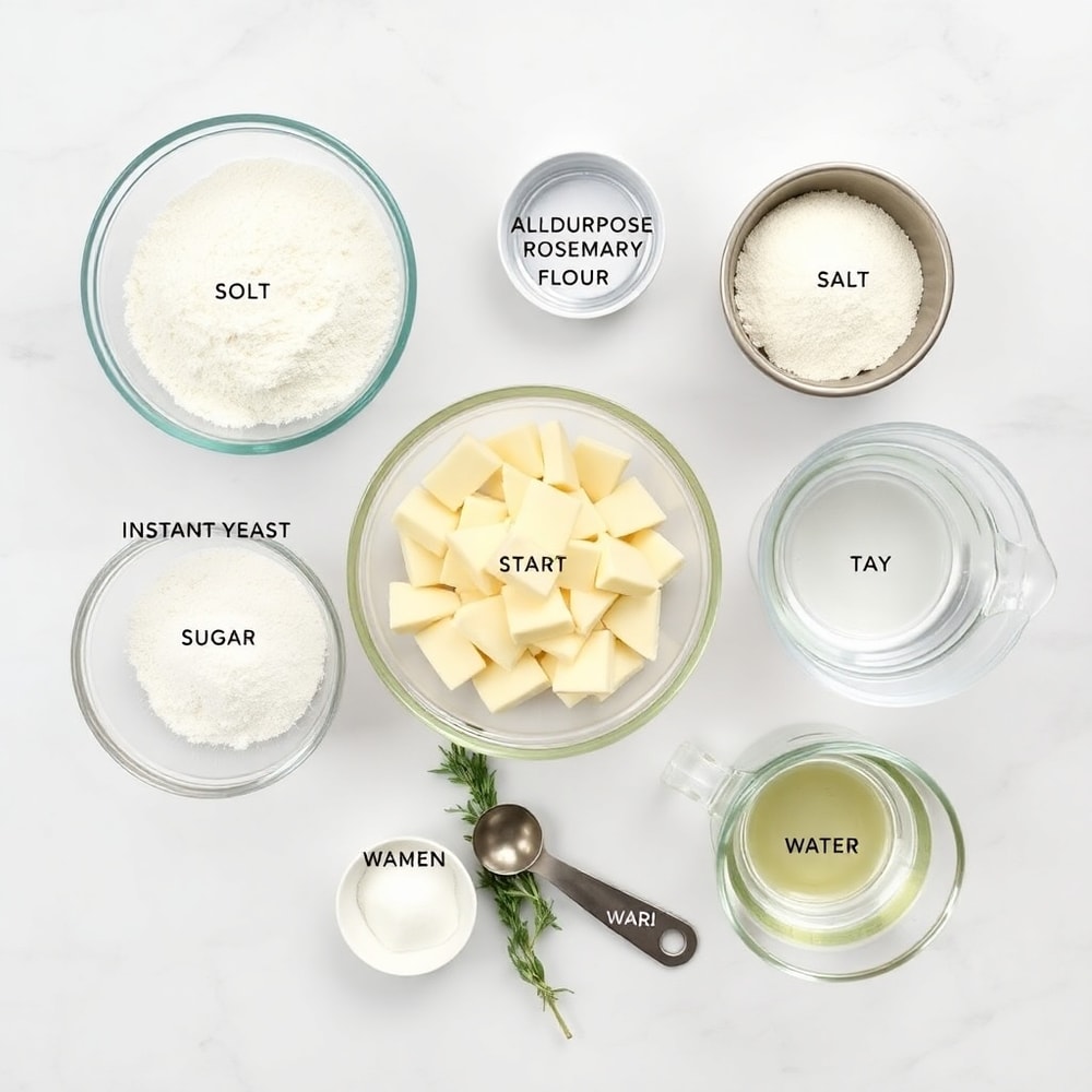 Garlic Rosemary Focaccia Muffins Ingredients